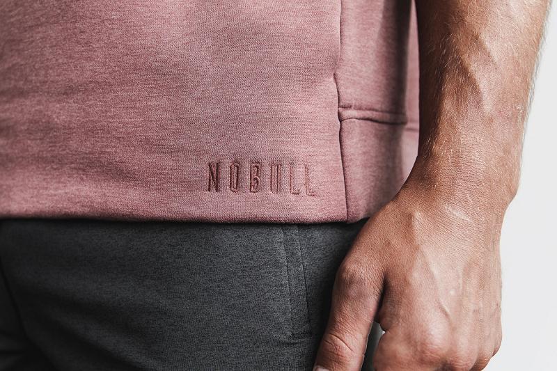 Pink Nobull Microplush Sleeveless Men's Hoodie | CA W1556N